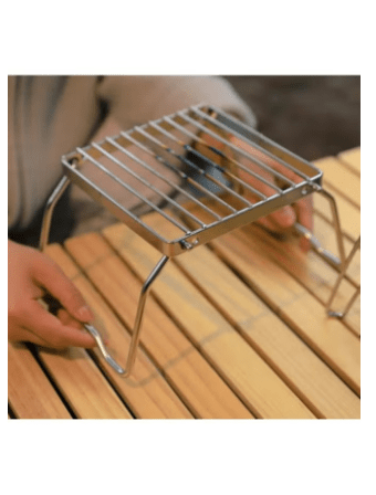 Simple Stand Grill Rack Camping Grill Rack Stainless Steel Foldable Grill Stove Stand Ultralig