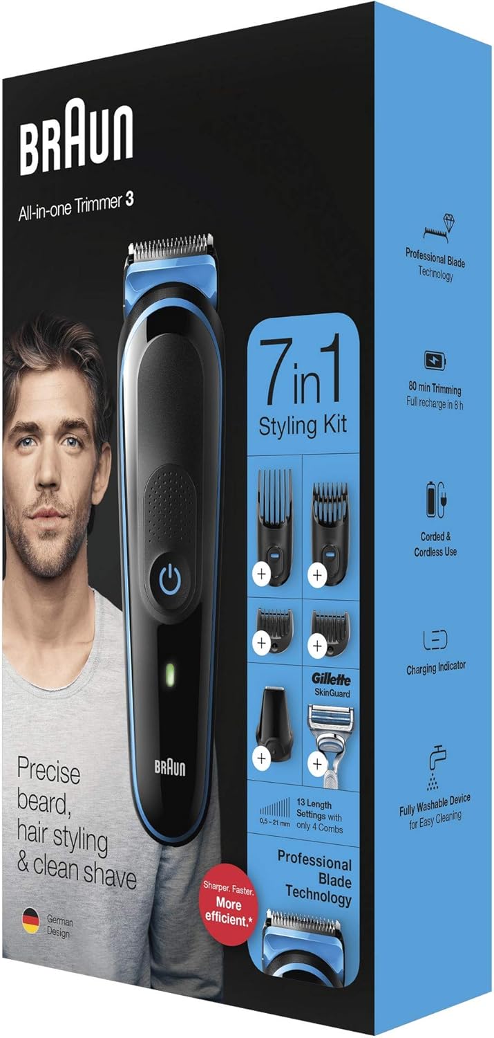 All In One Hair Trimmer Personal Care MGK3242 Black/Blue
