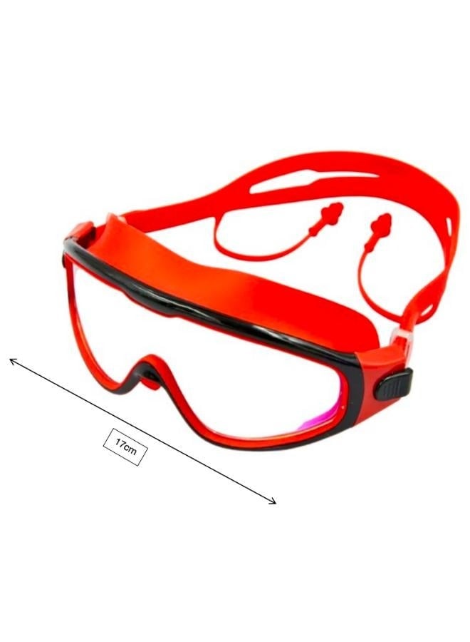 Swimming Goggles with Adjustable Strap Wide View Anti Fog Waterproof UV No Leaking Goggles for Adult