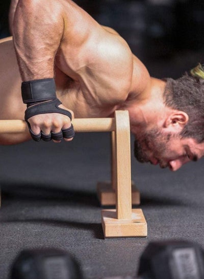 Sports Cross Training Gym Workout Leather Gloves with Wrist