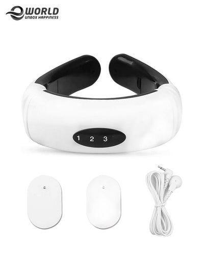 6 Modes Electric Neck Massager Pulse Back Power Control Far Infrared Heating Pain Relief Tool for Home Therapy