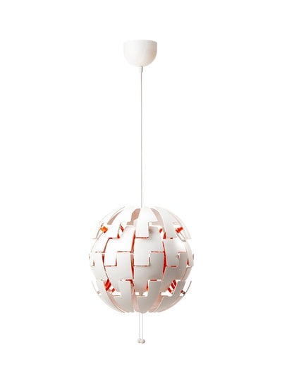 Spherical Shape Pendant Lamp White 35centimeter