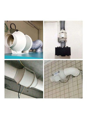 Duct Inline Fans PVC White 8inch