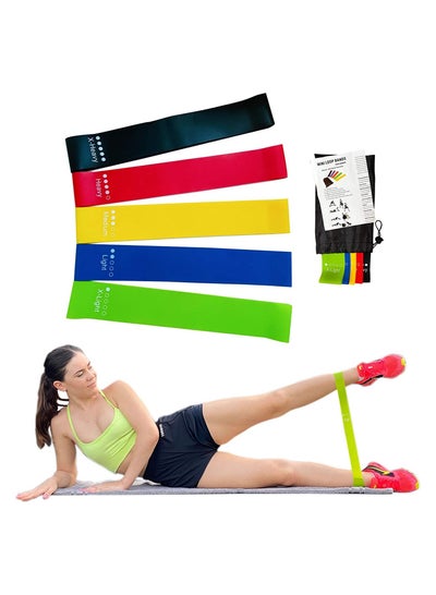 Fitness Equipment Rubber Band Pull Band Exercise & Fitness Band for Legs, Gym Equipment Elastic Bands for Workout Equipment Elastic Band Exercise Equipment Bag and Manual 5PCS/SET
