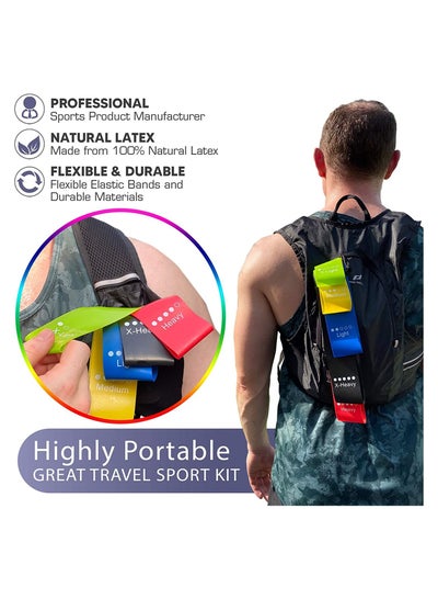 Fitness Equipment Rubber Band Pull Band Exercise & Fitness Band for Legs, Gym Equipment Elastic Bands for Workout Equipment Elastic Band Exercise Equipment Bag and Manual 5PCS/SET