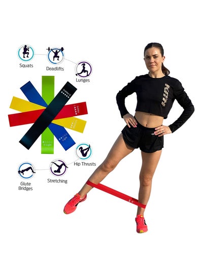 Fitness Equipment Rubber Band Pull Band Exercise & Fitness Band for Legs, Gym Equipment Elastic Bands for Workout Equipment Elastic Band Exercise Equipment Bag and Manual 5PCS/SET