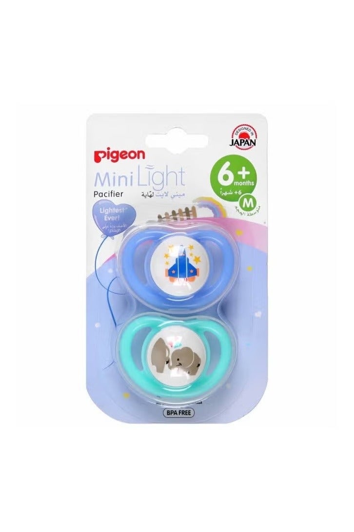 2 Pack Mini Light Pacifier Medium 6M+ - Assorted