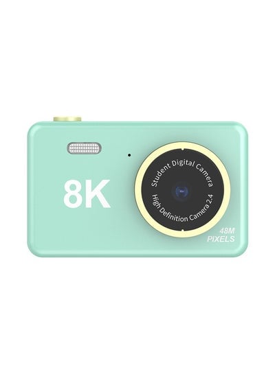 8K Kids Digital Camera Dual Lens 8MP UHD Photography Video Camera 2.4 Inch IPS Screen Battery Operated Educational Birthday Gift - Green - EMALL