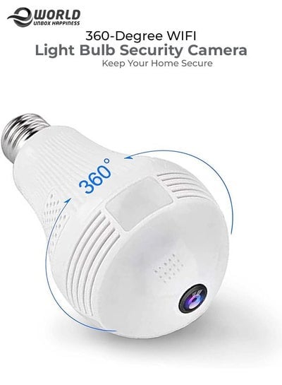 Wireless Wifi Bulb Light Camera with Floodlight Smart Security Camera lamp for Home and Office - EMALL