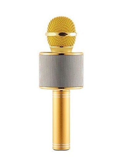 Karaoke Mic With Bluetooth Speaker Gold/Silver - EMALL