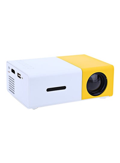 HVGA LED Projector 400 Lumens YG-300 White/Yellow - EMALL