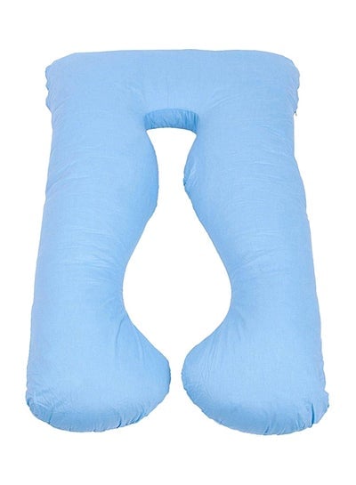 U-Shaped Maternity Pillow Cotton Blue 120x80centimeter - EMALL