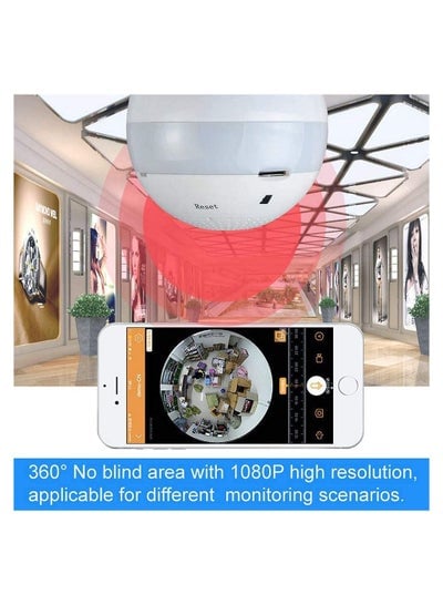 Wireless Wifi Bulb Light Camera with Floodlight Smart Security Camera lamp for Home and Office - EMALL