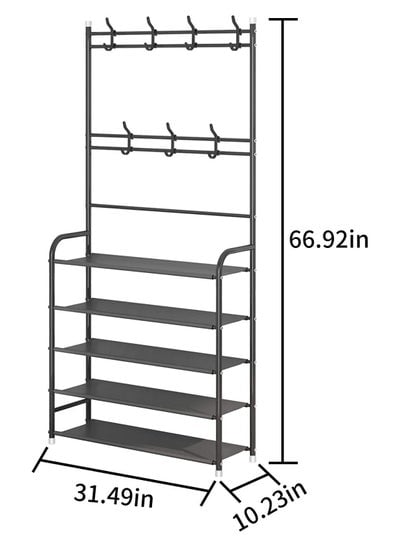 5 Tier Home Entryway Furniture Shelf Multipurpose Rack - EMALL