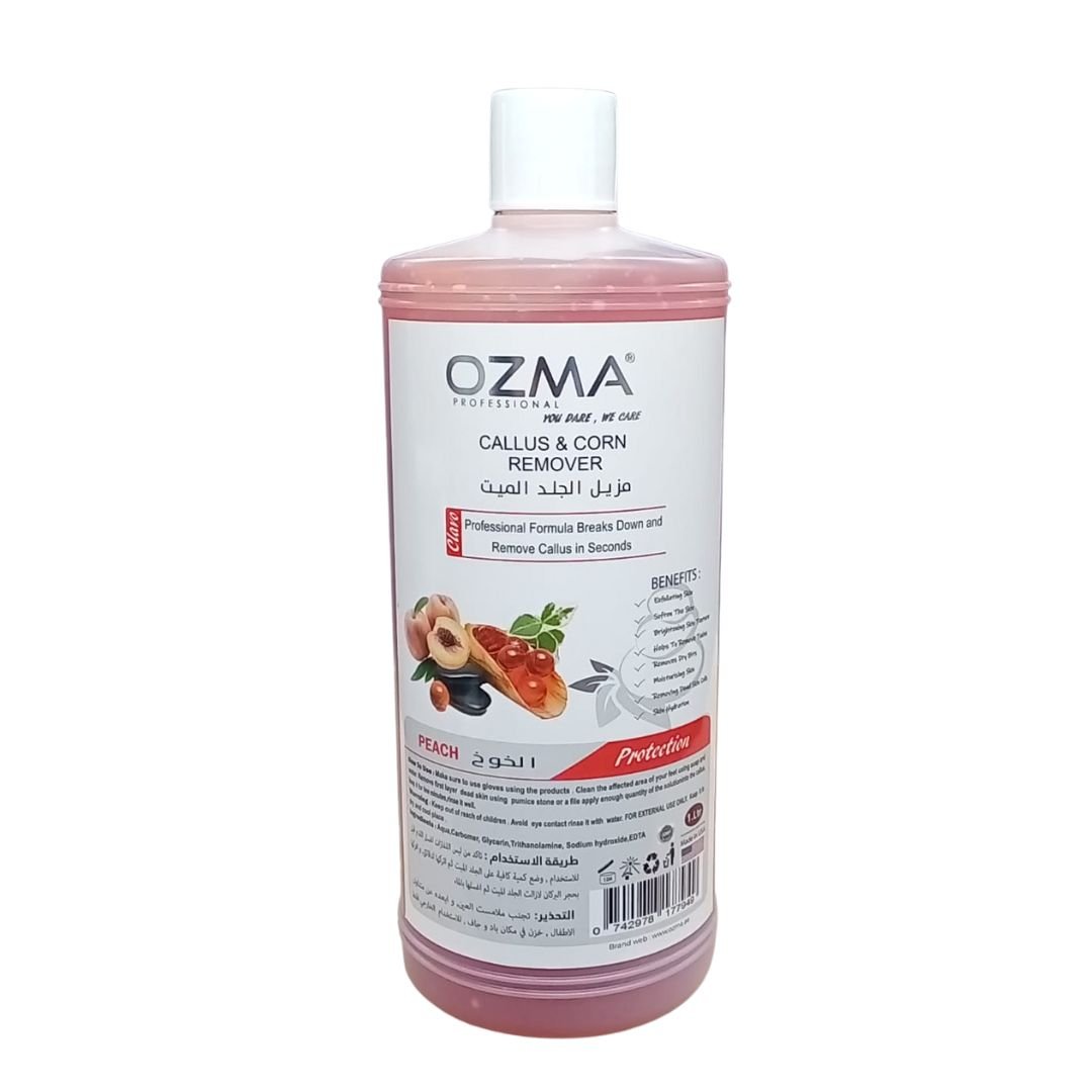 OZMA Clavo Callus & Corn Remover Foot Soaking Liquid Gel Foot Spa Treatment, Peach  .1000ml