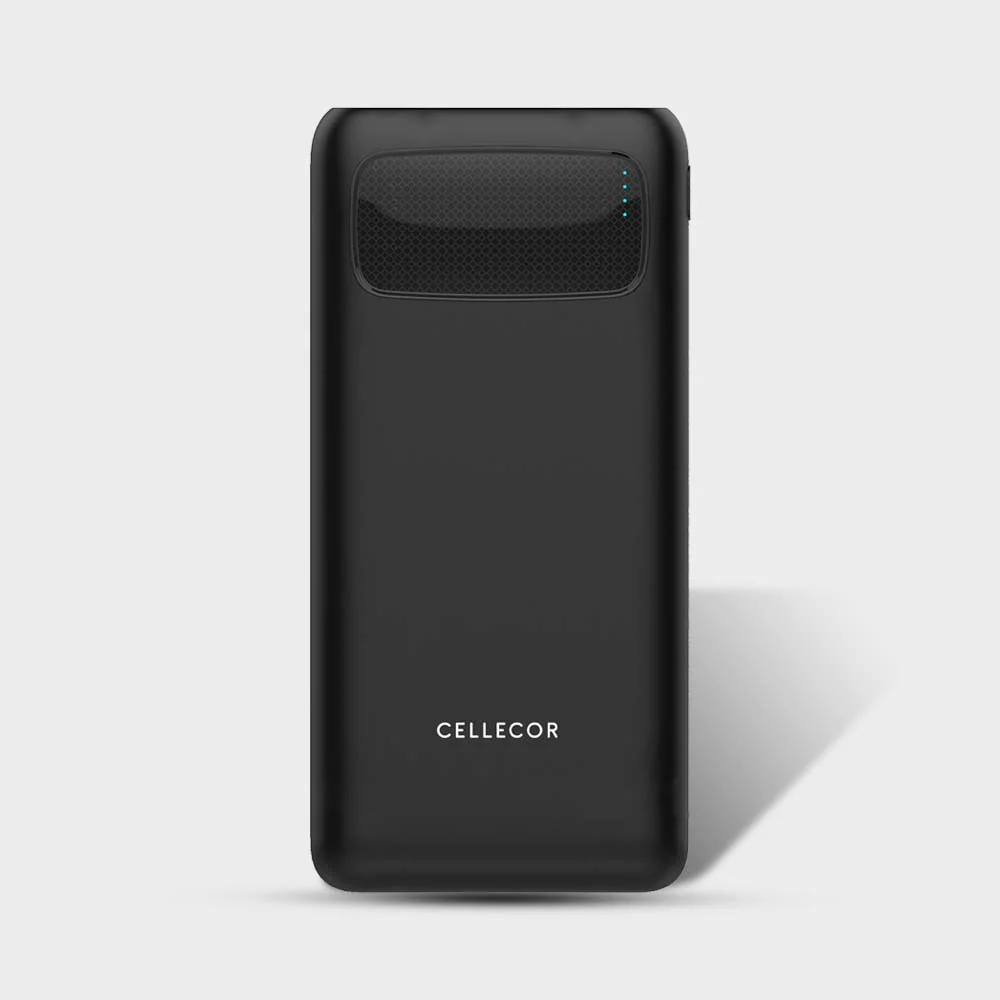 Cellecor Power Bank CLPB-70DW| 10000mAH| Portable Power Bank|  Output USB(type A),Type C, lightning Cable | Type C input| digital indicator| Protection Against Short Circuit