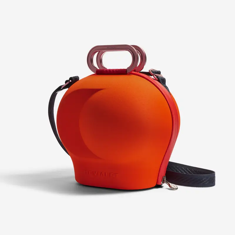 DEVIALET COCOON - PHANTOM II Carrying case| thick-skinned and water-repellent exterior with an ultra-soft| Orange