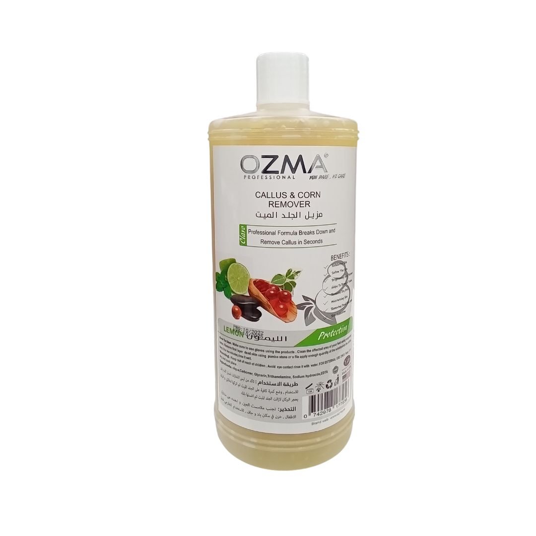 OZMA Clavo Callus & Corn Remover Foot Soaking Liquid Gel Foot Spa Treatment, lemon .1000ml