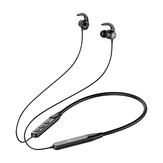 Cellecor BT-3 Wireless Bluetooth Earphone Neckband with 25 Hours Playback time, Bluetooth V5.2, Voice assitance and Noise cancelation with inbuilt mic (BT-3 Black)