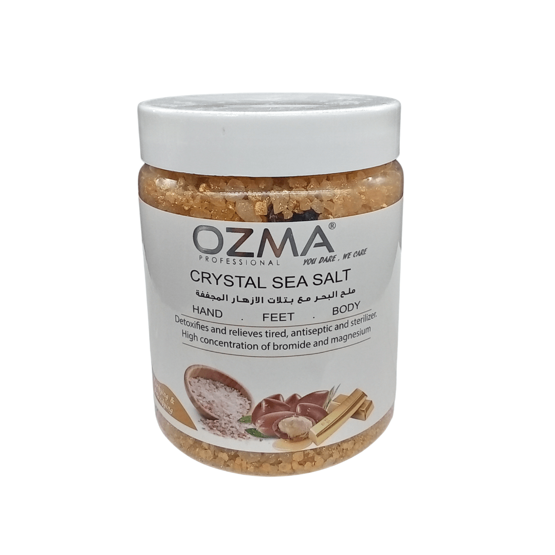 OZMA Clavo Crystal Sea Salt, Argan and Gold, Organic Skin Exfoliating Moisturizing Whitening Body Salt 1.2 kg