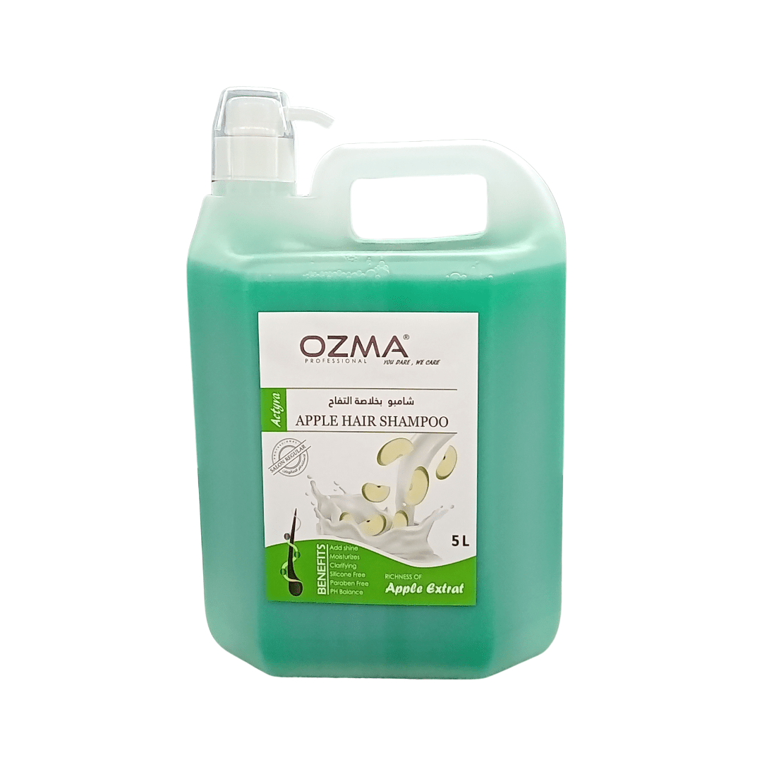 OZMA Moisturizing  Hair  Shampoo .Improved Formula  | Cleansing And Energizing | For ALL Hair Types .Green Apple Extract  5L