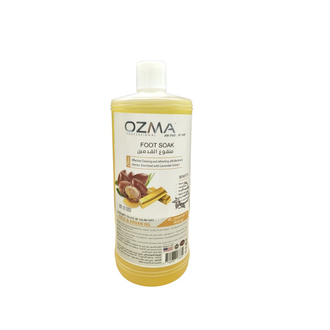 OZMA Clavo Argan and Gold   foot Soak Moisturiser Callus Remover Liquid Gel 1000ML