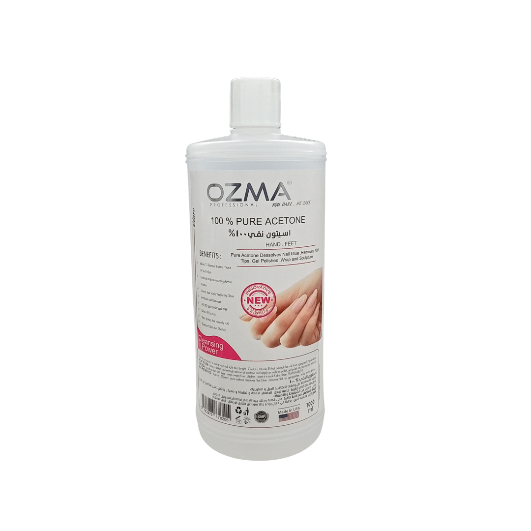 Ozma Clavo 100% Pure Acetone | Professional Quick Conditioning & Nourishing Nail Polish Remover | Removes Artificial Nails, 1000 Ml.