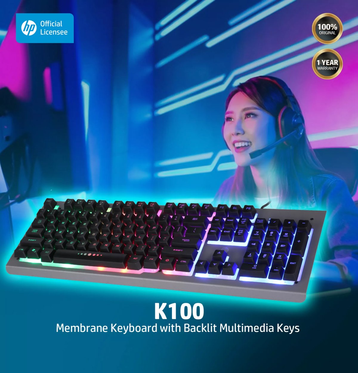 HP Gaming Keyboard K100