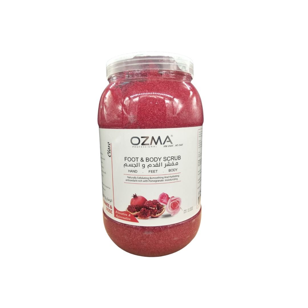 OZMA Clavo Pomegranate Effective Moisturizer  Body Scrub for Feet and Body, With Pro-Vitamin B5  Eliminate dead skin cells . 5 KG