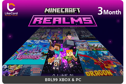 Minecraft Realms 3M - XBOX & PC