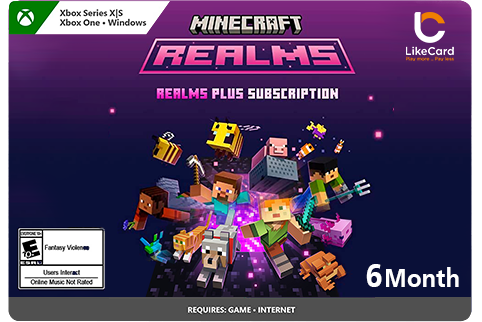 Minecraft Realms plus 6M - XBOX & PC