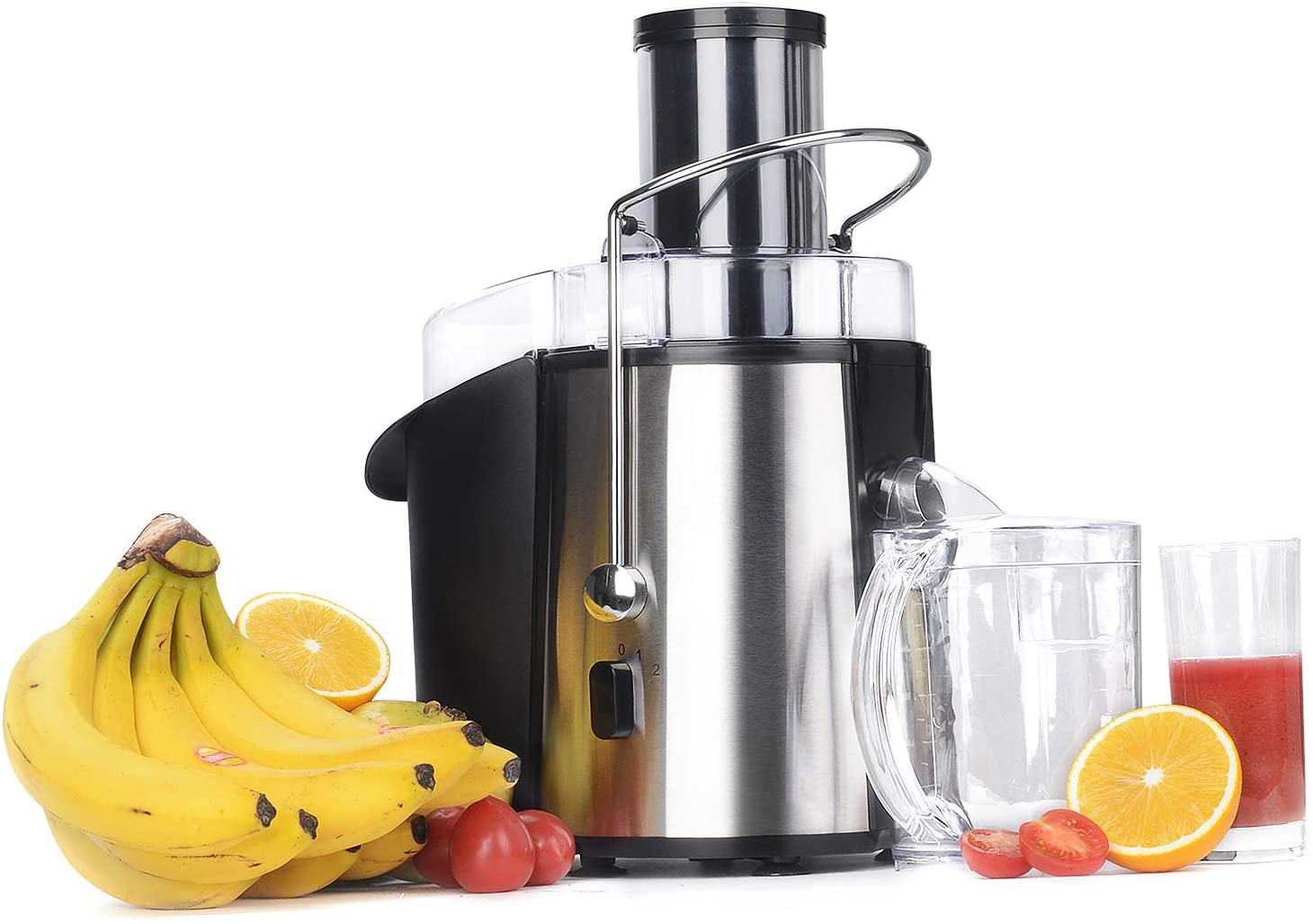 Impex JR 3510 850W 18000 RPM Stainless Steel Juice Extractor Maker with 2 Speed built in Safety Switch 2L Pulp & 1L Container