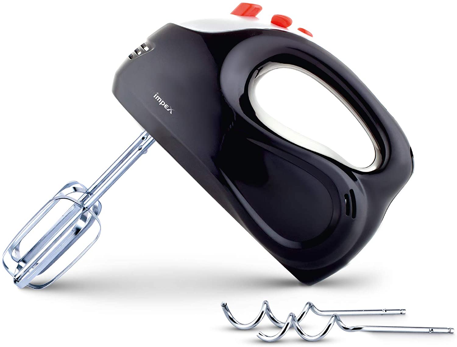 Impex HM 3302 150W Full Copper Motored Low Noise Handheld Hand Mixer with 2 beaters 2 Hooks and 5 Speed Control Turbo Function