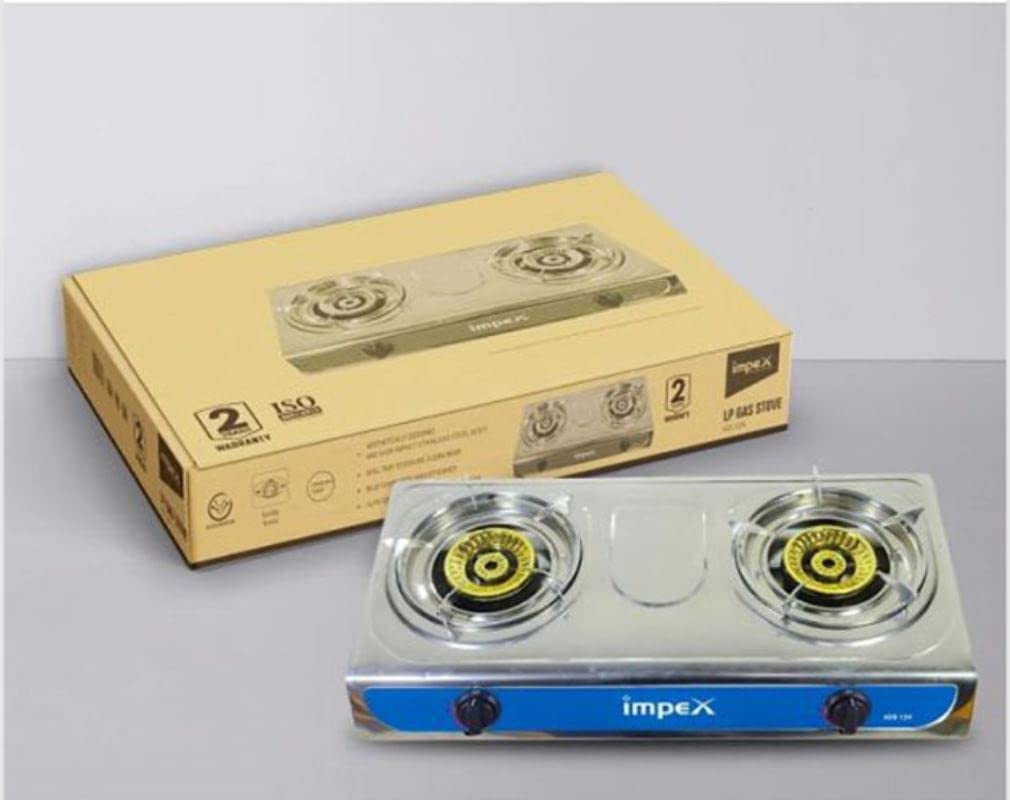 Impex IGS 124 Stainless Steel Gas Stove with Auto Ignition Spill Tray Blue Flame 2 Years Warranty