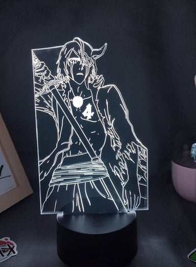 Bleach Anime Figure Ulquiorra Cifer 3D LED Illusion Multicolor Night Lights Neon Cool for Friends Manga Bedroom Table Decor With Remote