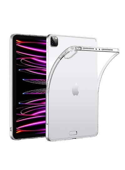 Clear Case for iPad Pro 12.9 2022 2021 2020 6th 5th 4th Generation , Support Apple Pencil 2nd Gen Charging, Soft Slim Lightweight TPU Cover for iPad Pro 12.9 inch