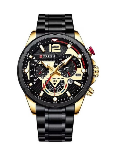Curren 8395 luxury sports chronograph watch for men - Black