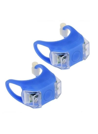2 Pieces Bicycle Scooter Handlebar Light for Helmet Double LED2 in Case Powered by Batteries