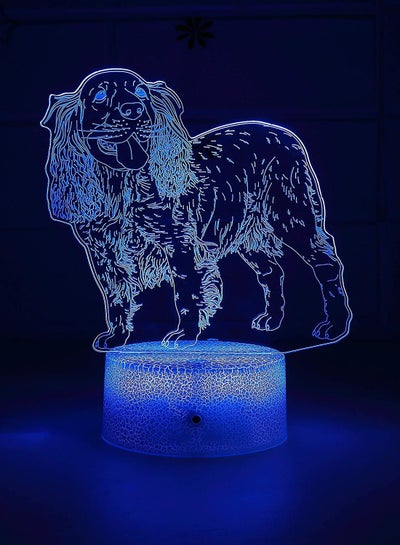 3D Illusion Night Light, Dog Nightlights LED Table Desk Lamps, 7 Colors USB Charge Lighting Home Decoration for Kids or Adult or Pet Dog