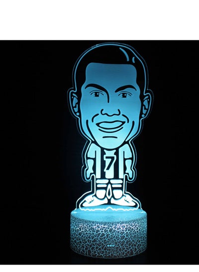 Football Player Lamp Touch and Remote Mode 3D LED Lamp Ronaldo 7