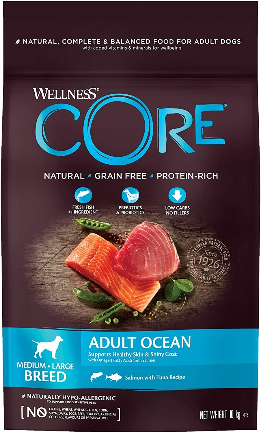 WEL CORE Dog Med-Large Breed Adult Ocean Salmon w/ Tuna 1.75Kg