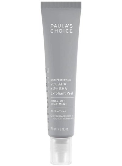 Choice SKIN PERFECTING 25% AHA + 2% BHA Exfoliant Peel - Weekly Face Peeling for a Radiant Glow - Fights Blackheads & Enlarged Pores - with Glycolic & Salicylic Acid - All Skin Types - 30 ml