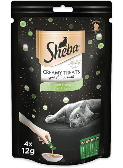 Sheba Cat Food Creamy Chicken Flavor 4 x 12 gm