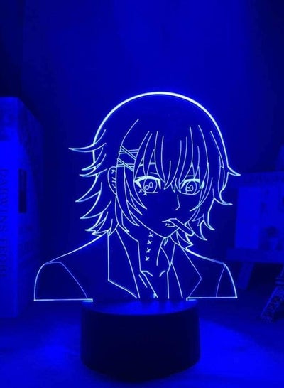 Multicolor 3D Night Light Anime Illusion LED Decor Anime LED Lamp Tokyo Ghoul Juuzou Suzuya for Bedroom Decor Nightlight Birthday Gifts for Women Men Konosuba Manga 3D Light