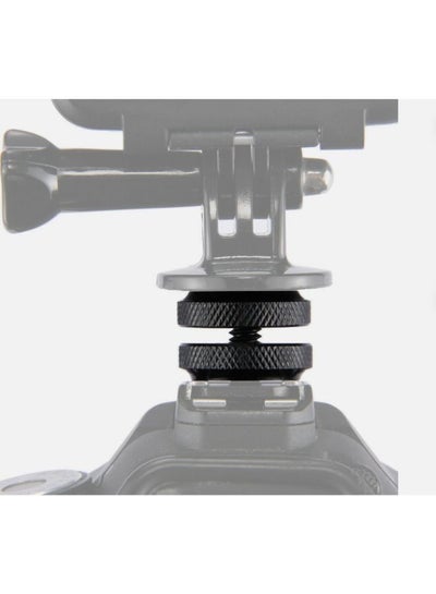 Aluminum Alloy 1/4" Standard Screw Head Adapter With Double Nut For DSLR Camera