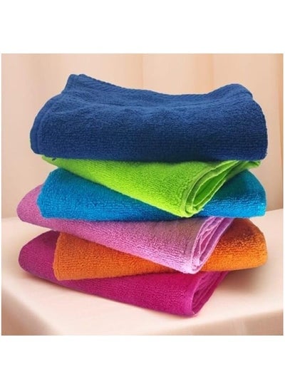 6 Pieces Hand Towel Set - 100% Cotton Premium Quality - Highly Absorbent - Assorted Colours - Made In Pakistan