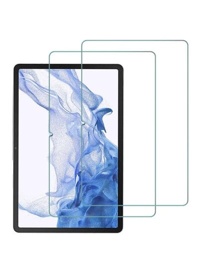 2 Pack Samsung Galaxy Tab S8 Plus Premium 9H Hardness Round Edge Tempered Glass Screen Protector