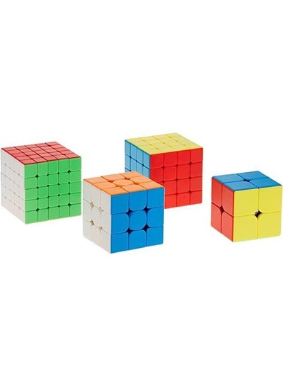 Cube Set 2X2 3X3 4X4 5X5 Stickerless Bright Magic Cube Smooth Puzzles Cube Set With Gift Packing