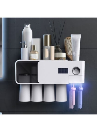 Wall Mounted Toothbrush Holder And Organizer