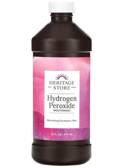 Hydrogen Peroxide Mouthwash, Refreshing Eucalyptus Mint 16 fl oz 473 ml